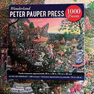 🧩 1000 piece Peter Pauper Press “Wonderland” with huge poster. Special! Complete